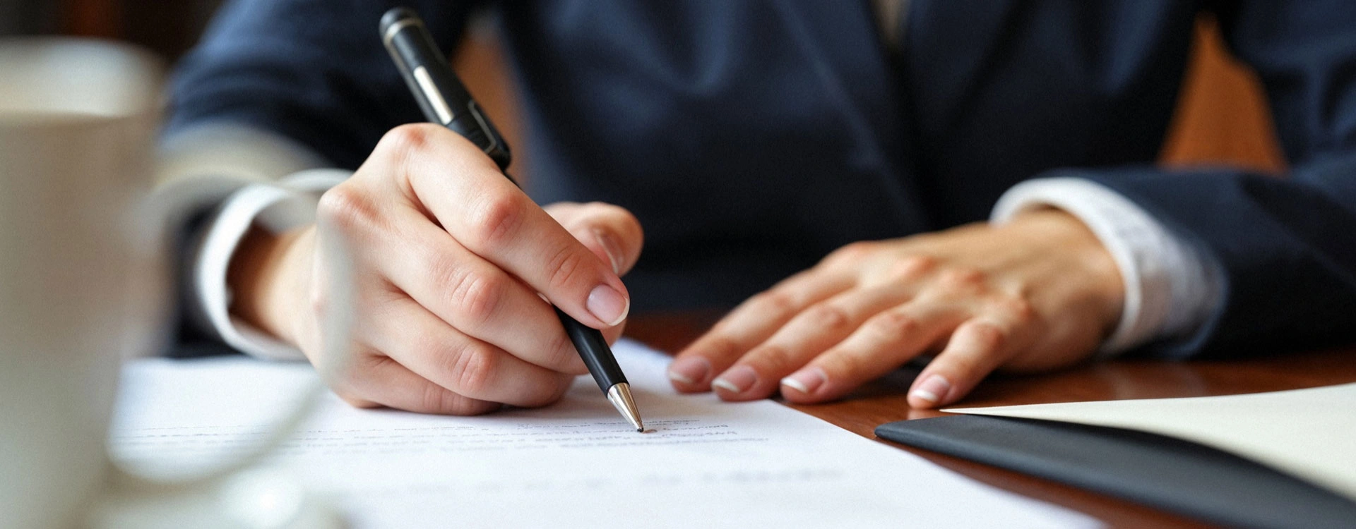 Careful attention to each signature during a document signing